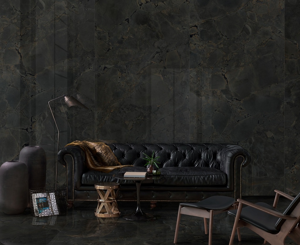 [MAT-ARKLAM-JURASSIC-BLACK-POLISHED-1200-X-3000-6MM] Feinsteinzeug — Jurassic Black Polished 1200 x 3000 - 6mm