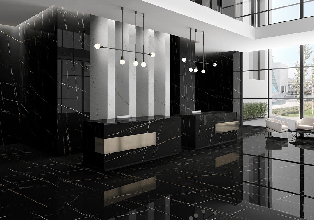 [MAT-ARKLAM-SAHARA-NOIR-POLISHED-1000-X-3000-6MM] Porcelaine — Sahara Noir Polished 1000 x 3000 - 6mm