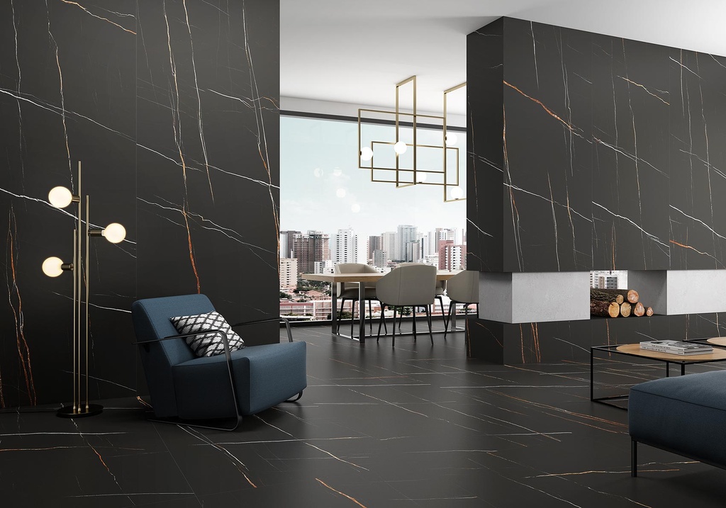 [MAT-ARKLAM-SAHARA-NOIR-SILK-1000-X-3000-6MM] Feinsteinzeug — Sahara Noir Silk 1000 x 3000 - 6mm