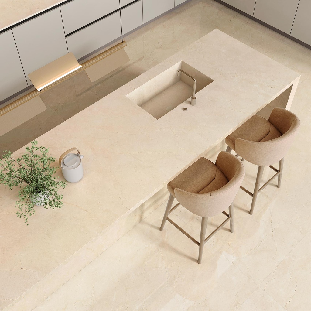 [MAT-ARKLAM-MARFIL-SUPREME-HOND-1600-X-3200-12MM] Porcelain — Marfil Supreme Honed 1600 x 3200 - 12mm