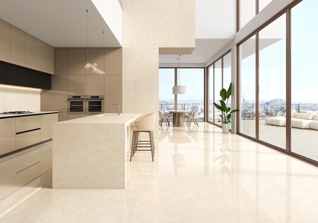 [MAT-ARKLAM-MARFIL-SUPREME-POLISHED-1200-X-3000-6MM] Porcelaine — Marfil Supreme Polished 1200 x 3000 - 6mm